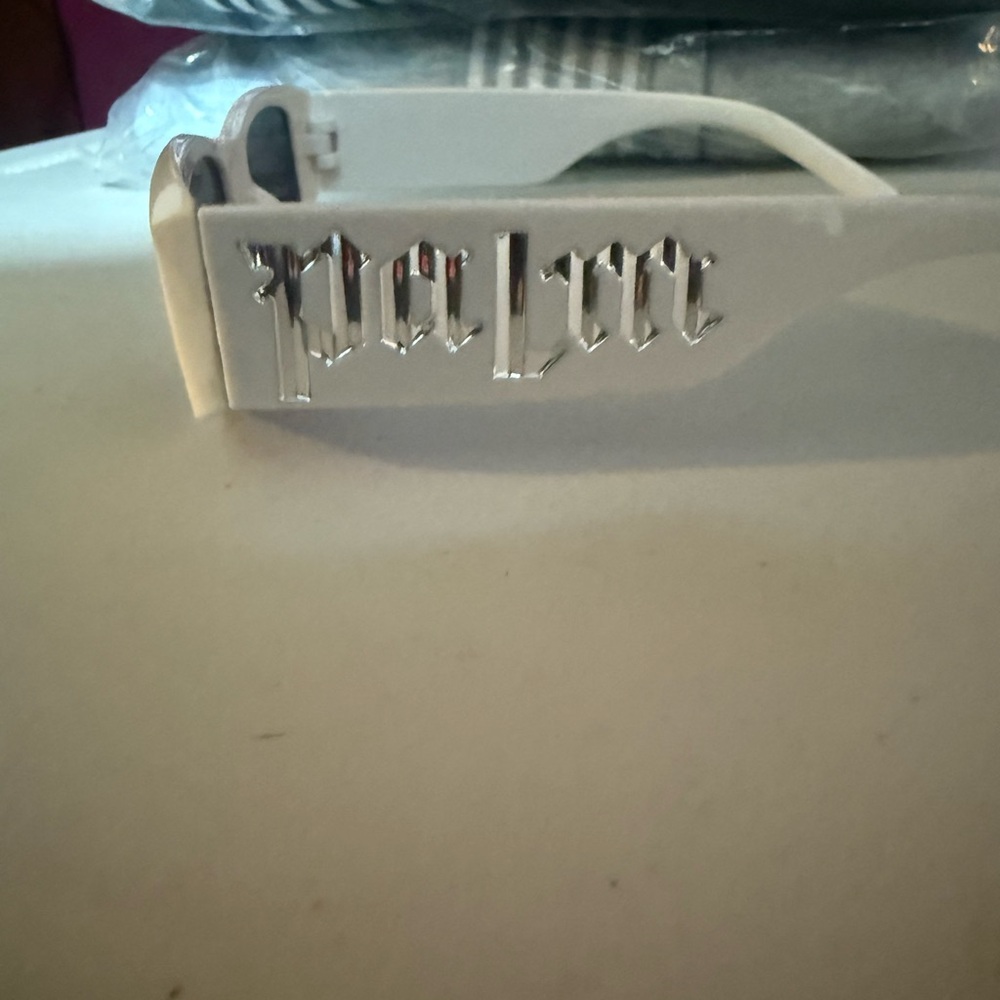 PALM ANGELS White Shades with Metallic Accents